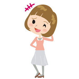 照れている女性の画像