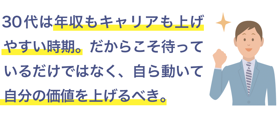 30代は動いて自分の価値をあげるべき