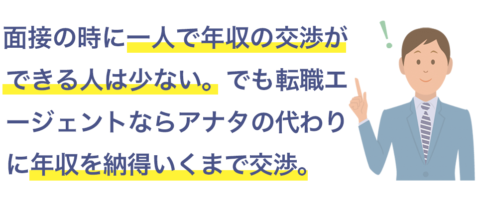 転職エージェントが年収を納得いくまで交渉